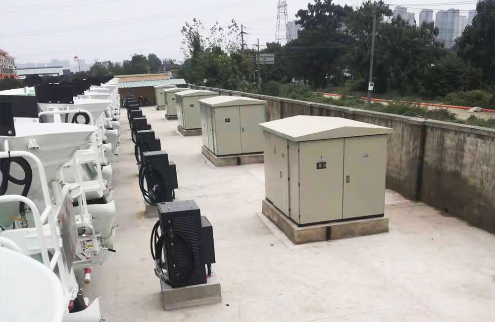 河南鄭州瑞龍商砼純電動攪拌車充電站